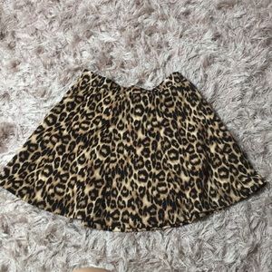 Leopard Print Circle Skirt